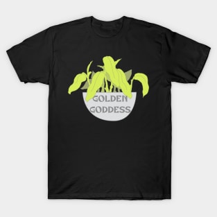 Golden Goddess Philodendron Plant Art T-Shirt